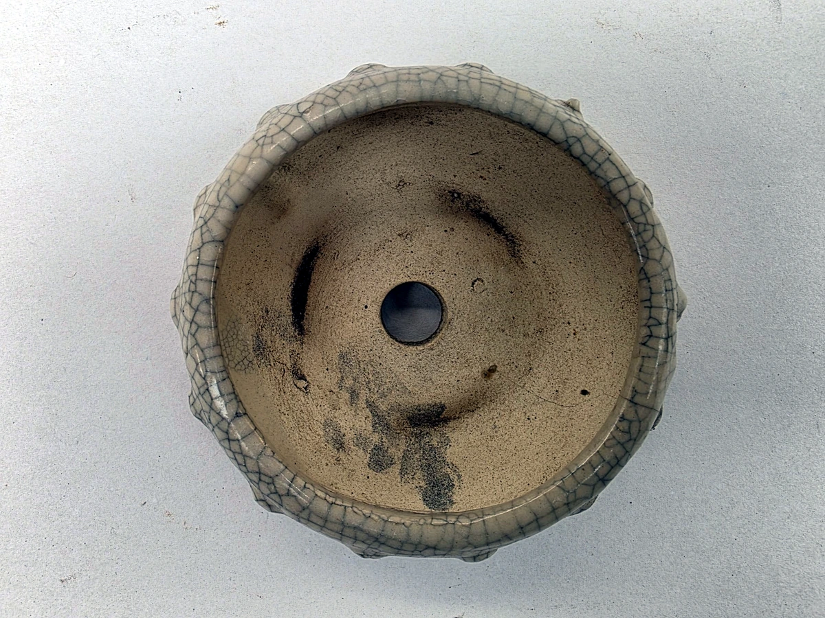 Crèmekleurige bonsaischaal – bovenaanzicht