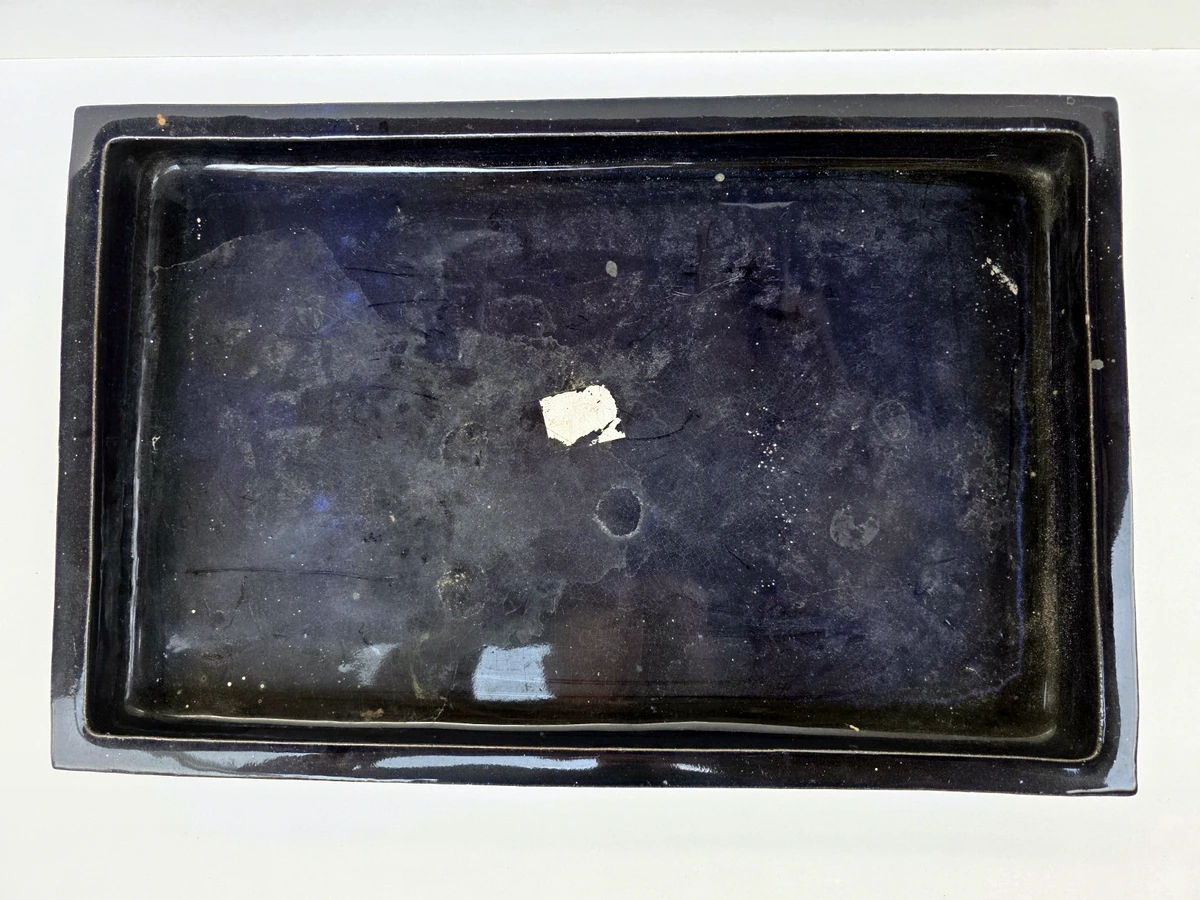 Donkerblauwe bonsaischaal – bovenaanzicht