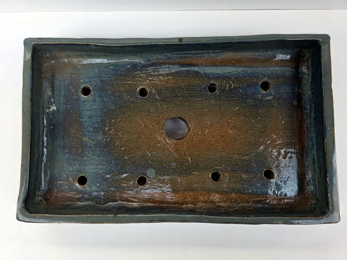 Blauwgroene bonsaischaal – bovenaanzicht