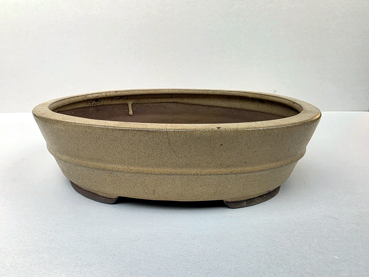Beige bonsaischaal – vooraanzicht